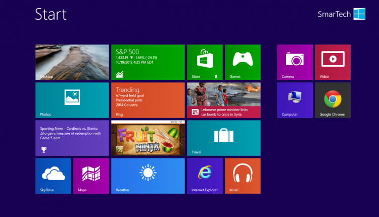 windows 8 ממשק מטרו