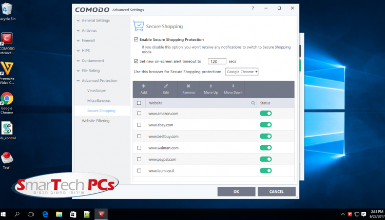 SecureShopping_settings